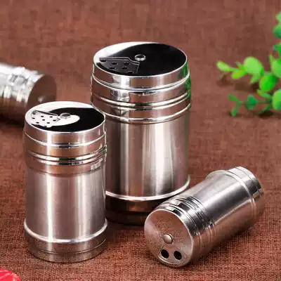 Stainless steel seasoning bottle Household catering rotating seasoning seasoning Barbecue seasoning seasoning pepper chili powder monosodium glutamate