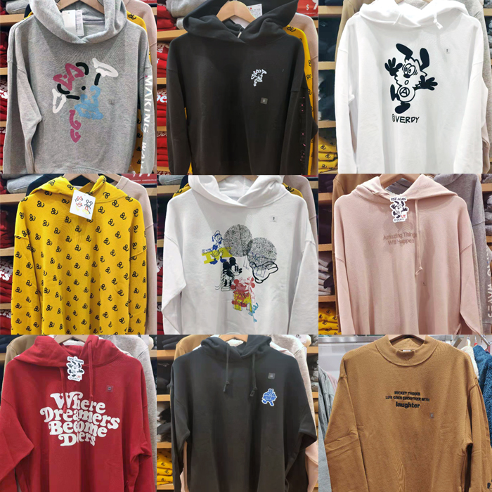 Женский Uniqlo Co -Brice Rise Verdy Sesame Street Block Gaupties Uniqlo Микки Лонг -Свитер UT