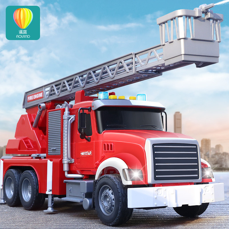 Oversize American Fire Car Toy Boy Baby Child Puzzle 2 Inertia 4 Water Spray Model 3-5 years 6