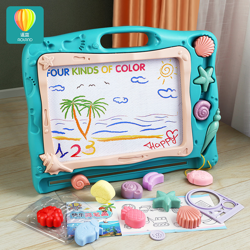 Children's Magnetic Drawing Board Writing Board Home Large Bracket Magnetic Force Can Be Graffiti Board Color Painting Baby Toddler