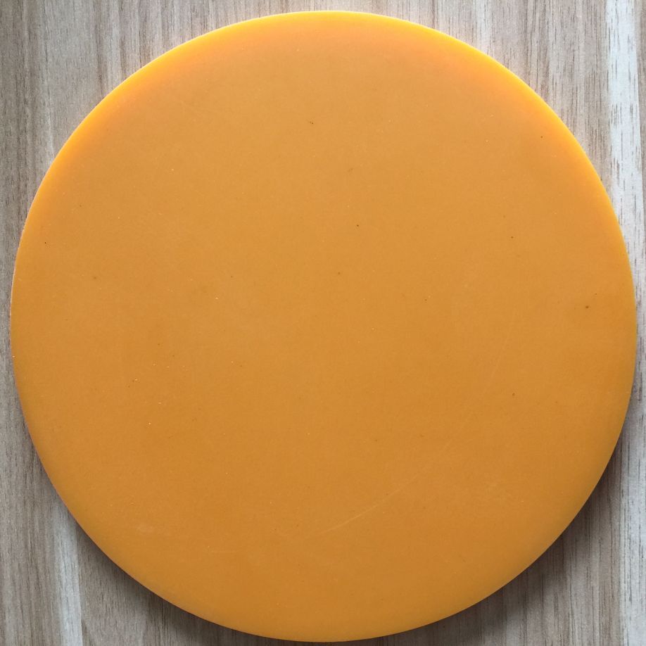 Yellow rubber sampling pad Plate Disc sampler Weight gauge engraving sampling knife leather pad 20 cm thick 7 mm