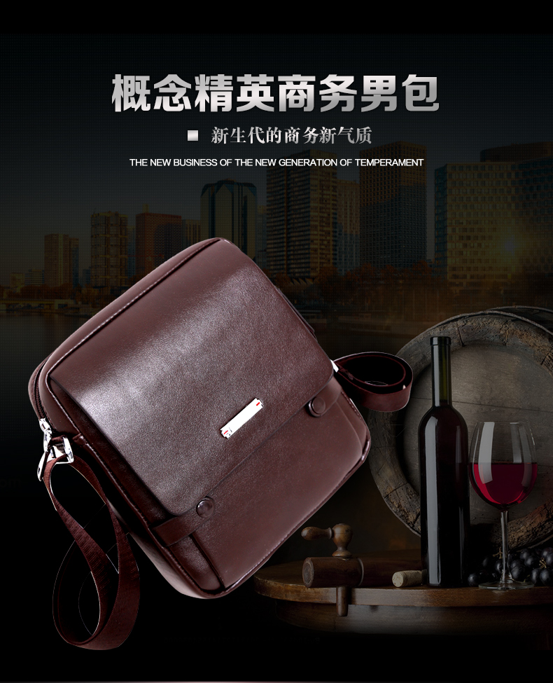 New Kangaroo của Nam Giới Túi Da Vai Túi Người Đàn Ông Da của Túi Messenger Túi Ba Lô Giản Dị Mini Bag túi charles & keith