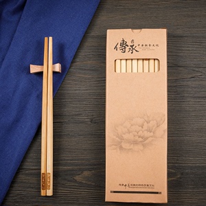【麦村】天然竹筷子刻字款10双