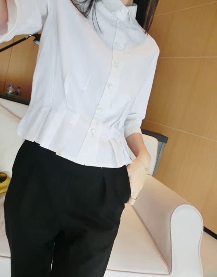 Mùa xuân đen hè 2019 học sinh dụng cụ giản dị 9 quần nữ cạp cao uốn cong chân harem quần rộng phù hợp với quần - Khởi động cắt quần dài nữ trung niên