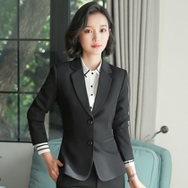 Blazer Womens Business wear black suit suit set slim non-iron formal vest vest three-piece overalls