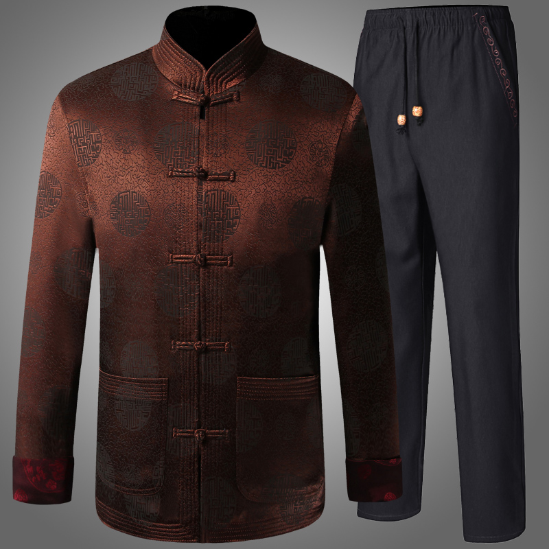 Autumn and Winter New Thickening Old Man Tang Fashion Fashion Men Cotton Father Fashion Chinese Winter