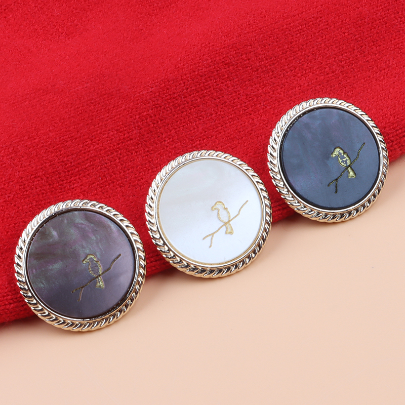 Metal buttons women's coats windbreakers round buttons men's clothes suits suits button tops coats high-end buttons