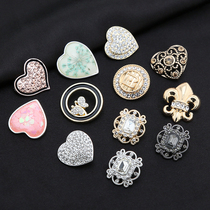 Metal diamond button womens clothes top coat button small fragrance wild decorative button coat windbreaker button