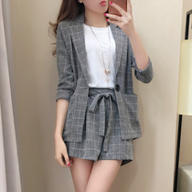  SANDRO MOSCOLONI suit TWO-piece Western style 2021 summer fashion casual British style suit WIDE leg PANTS