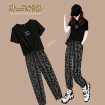 SANDRO MOSCOLONI Fat sister Xia Fashion Thin Fashion Fried Street Suit Big Code Women Dress Foreign Air Two Sets