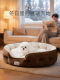 Autumn and Winter Warm Dog Kennel for Small and Medium-Sized Dogs Bichon Frize Neck and Backrest Sofa Dog Bed Four-Season Universal Cat Kennel Pet Kennel