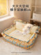 Pet Kennel, Winter Warm Kennel, Removable and Washable Small Size Dogs Bichon Backrest Sofa, Cat Bed, Princess Style Cat Kennel