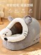 Cat kennel is warm in winter, thickened and heated, with electric blanket, semi-enclosed kennel mat, cold-proof, four-season universal kennel