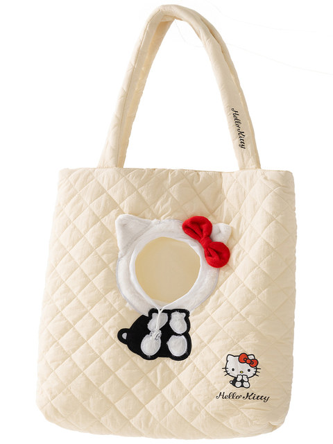 Winter Warm Canvas Bag for Small Dogs Like Bichon, Portable Shoulder Bag for Pets, Allows the Dog to Stick Its Head Out, Suitable for Cats and Dogs