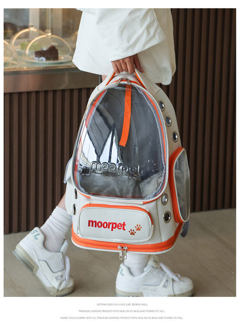 Cat Bag, Portable Large-Capacity Cat Backpack, Small Dog Backpack, Universal Space Capsule Dog Bag for All Seasons