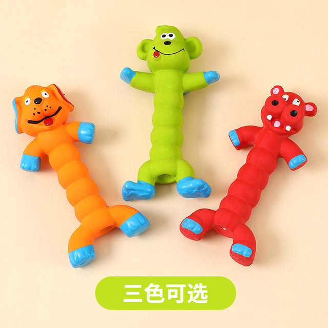 Dog Sound Toy, Bite-Resistant, Teeth-Cleaning, Pet Corgi Teddy Latex Chew Stick, Self-Entertainment and Boredom Relief