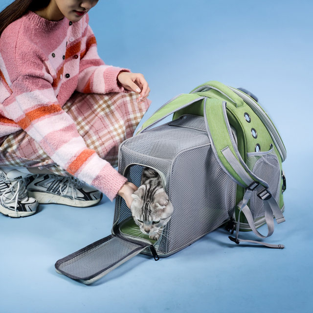 Cat Carrier Portable Travel Pet Backpack Large Space Expandable Cat Backpack Transparent Space Capsule Dog Backpack