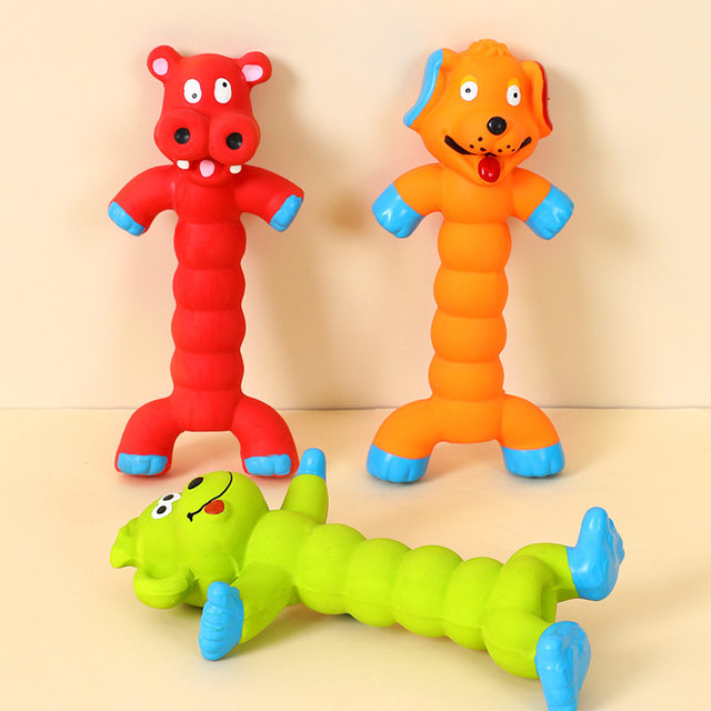 Dog Sound Toy, Bite-Resistant, Teeth-Cleaning, Pet Corgi Teddy Latex Chew Stick, Self-Entertainment and Boredom Relief