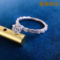 Huilai jewelry 18K gold bud diamond ring female natural diamond group set flower diamond ring crown flower ring