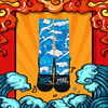 Japanese Ukiyo-e wave socks men's mid-calf trendy socks net red socks street hip-hop with dad shoes coconut shoes