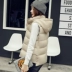 Mùa thu đông 2018 mới xuống áo cotton nữ phiên bản Hàn Quốc của áo vest tự trồng ngắn ngắn vest màu đôi hoang dã áo khoác dạ nữ ngắn Áo vest