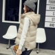 Mùa thu đông 2018 mới xuống áo cotton nữ phiên bản Hàn Quốc của áo vest tự trồng ngắn ngắn vest màu đôi hoang dã
