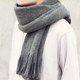 Men's autumn and winter Korean style simple knitted student scarf