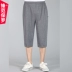 Feng Fan Paul bảy điểm quần thể thao nam mùa hè mỏng quần thun cotton cao eo dệt kim quần cắt quần jogger kaki 3/4 Jeans