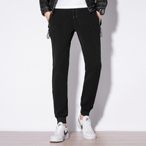 Mens casual trousers 2020 Spring and Autumn New Korean version of nine-leg pants loose trend Joker sports pants