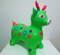 PVC jumping sports inflatable toys thickened and colorful music jumping horse jumping deer deer cow horse