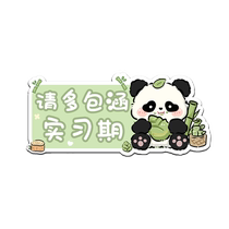 Internship car stickers for newbies magnetic tips for female drivers special magnetic paper 2024 new cute creative panda 4