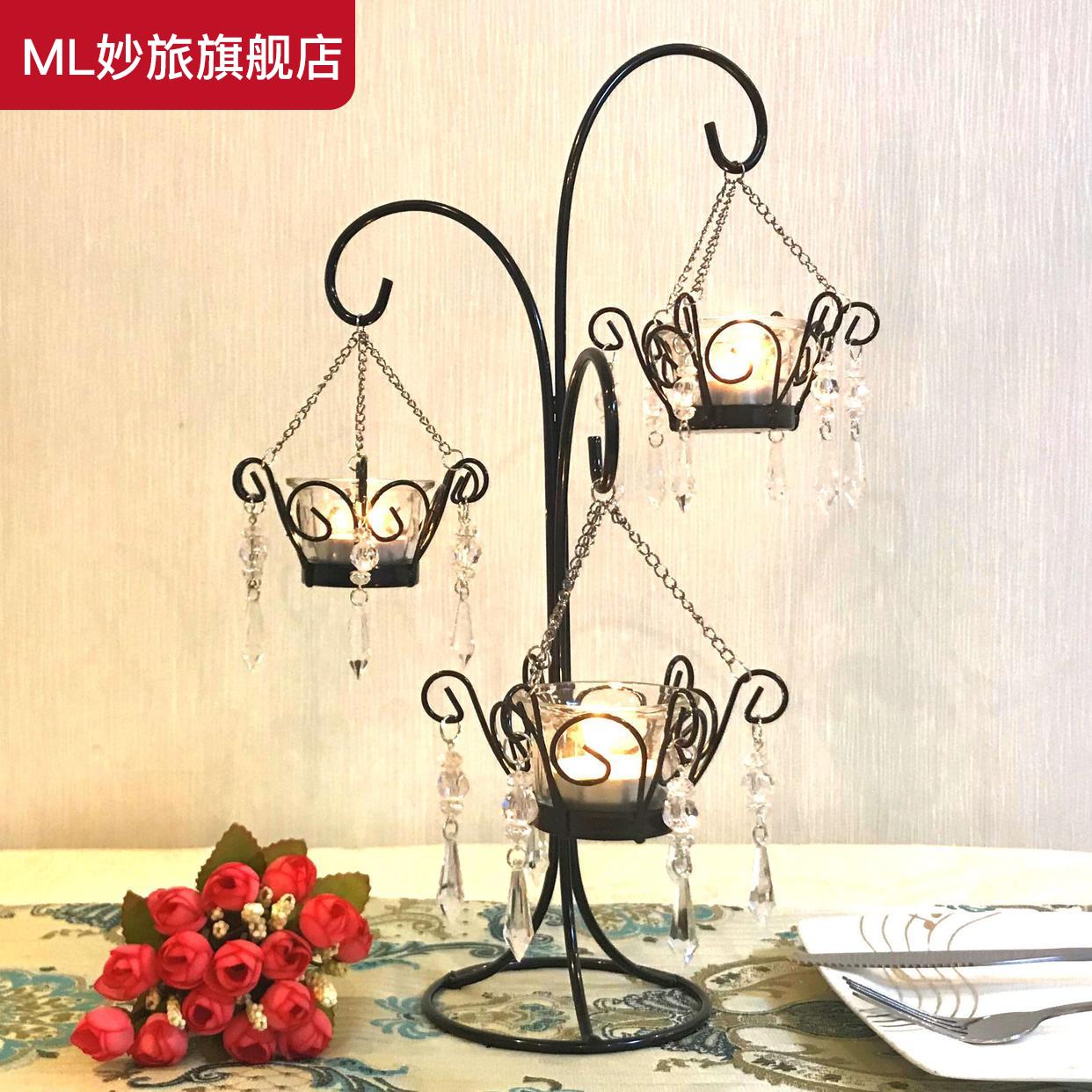 Nordic Style Iron Art Ins Wax Candleholder Romantic Creative Home Swing candlelight dinner Christmas Wedding Celebration Western 520