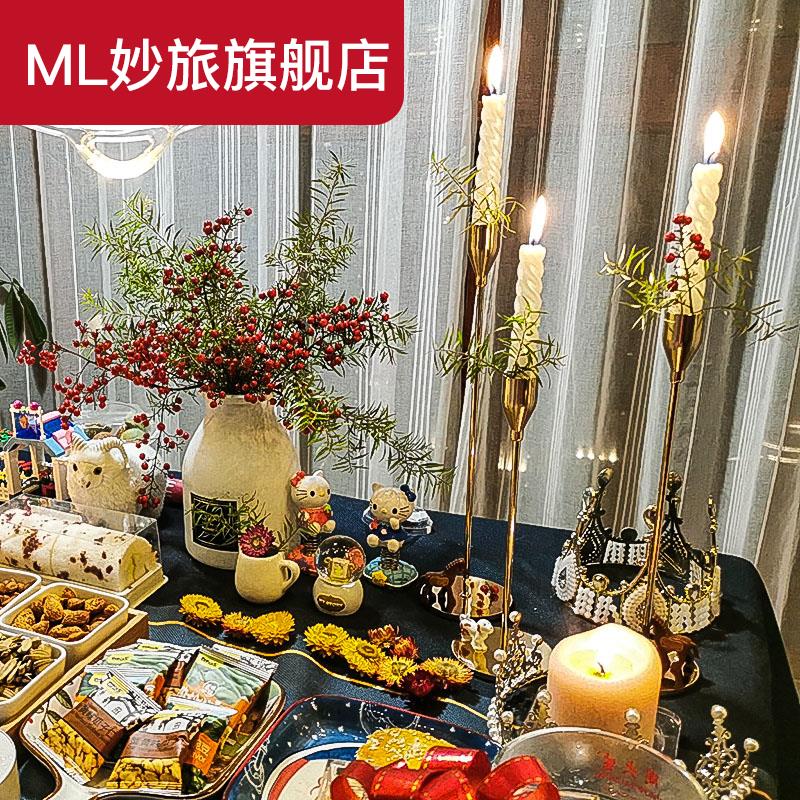 Eurostyle Candle Holder Pendulum with light and luxurious table atmosphere arrangements Nordic in candlelight dinner props Romantic Candle Retro