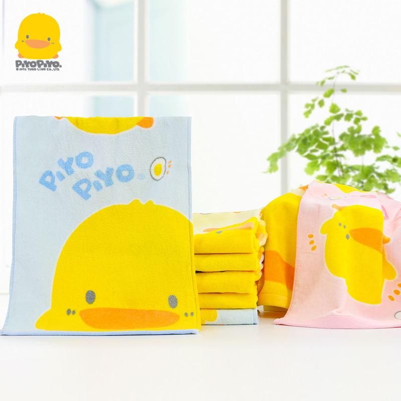 Yellow duckling face towel newborn baby baby towel Soft baby supplies pure cotton towel wash ass