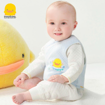 Yellow duckling newborn vest spring and autumn waistband baby horse clip baby suit double-sided wear 0-6-9 months