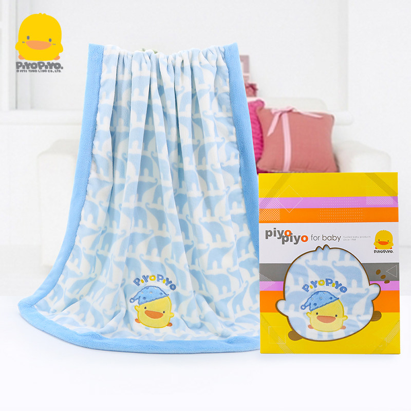 Yellow duckling baby blanket box spring summer autumn and winter baby blanket air conditioning coral blanket newborn gift