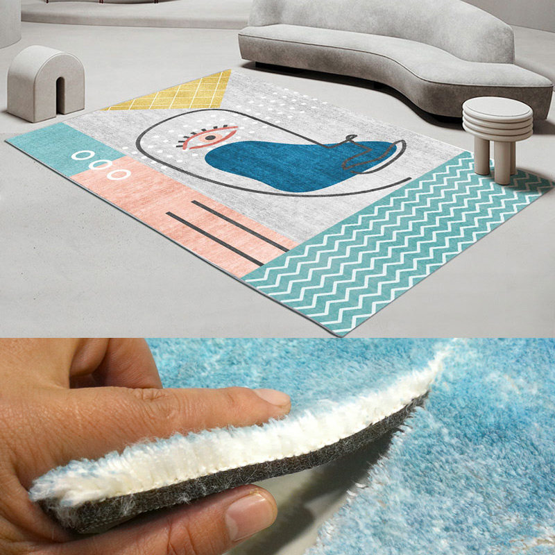 Carpet padded extra thick living room tea table bedroom bedside high-end customizable cut children and girls large area full shop