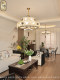 Song-Style Aesthetic Chandelier, All-Copper Living Room Lamp, Enamel-Colored Dining Room Lamp, High-End New Chinese-Style Villa Duplex Main Lamp