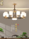 New Chinese-Style Chandelier, All-Copper Living Room Lamp, Dining Room and Bedroom Main Light, Chinese-Style High-End and Grand Villa Model Room Lighting Fixtures