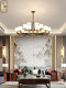 New Chinese-Style Chandelier, Living Room Lamp, All-Copper Lighting Fixture, Chinese Style Modern Minimalist Dining Room Bedroom Lamp, Elegant and Luxurious Lighting