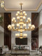 Dongbo New Chinese Style Chandelier Living Room Lamp All-Copper Jade Lamp Bedroom Solid Wood High-End Elegant Villa Dining Room Chandelier