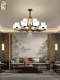 New Chinese-Style Chandelier, All-Copper Living Room Lamp, Simple Dining Room Lamp, Jade Enamel Bedroom Lamp, Elegant Chinese-Style Chandelier