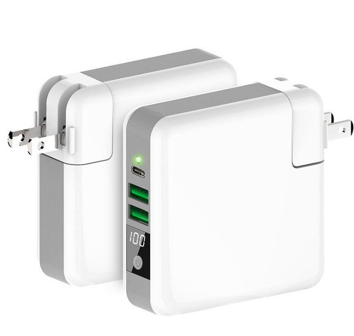 Qi three in 1 wireless charger USB travel charger with socket power bank 6700mah