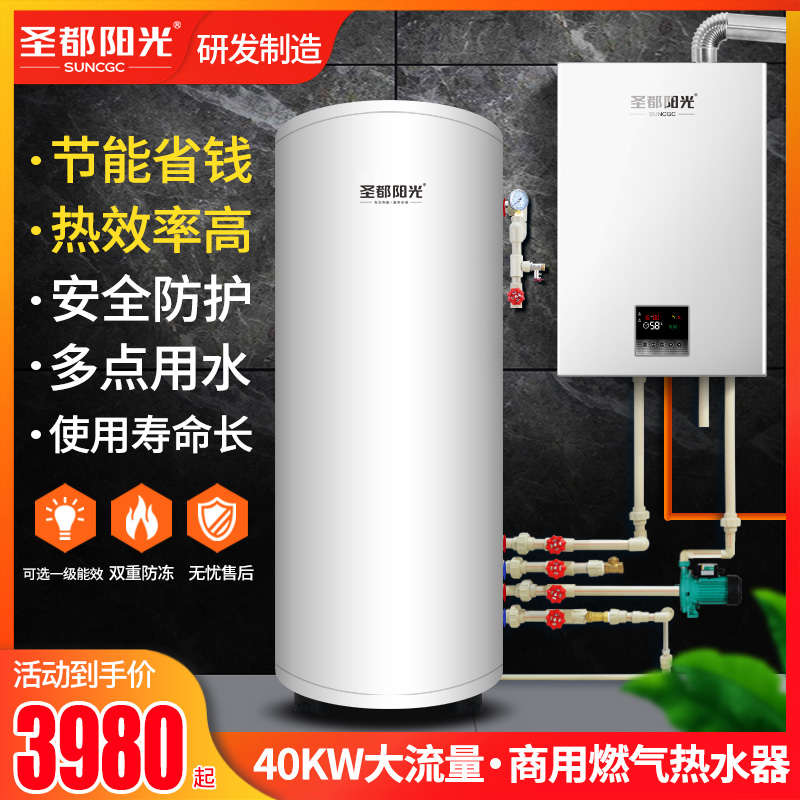 Commercial large-scale gas first-class energy efficiency condensing wall-mounted gas water heater water heater 20L large-capacity boiler