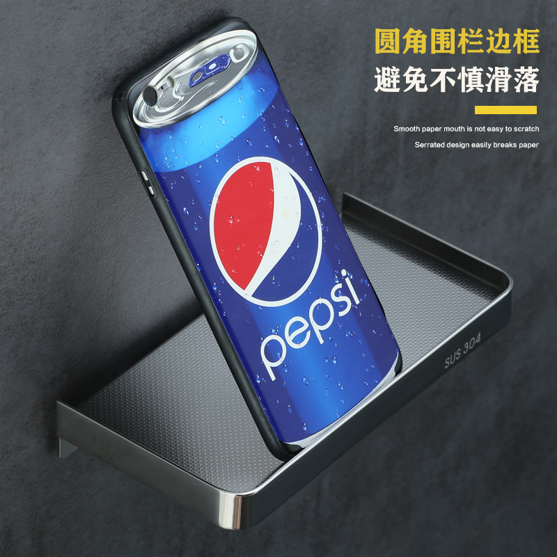 Dressing room Toilet Hand Rack Free of perforated stainless steel Bathroom Trust Tray Bathroom wall with mobile phone placing shelf