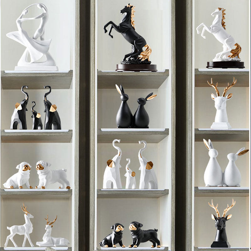 Nordic Elk Deer Living Room Genguan Adornment Lovers Swing Pieces Creative Home Modern Light Lavish Furnishing Wedding Gifts