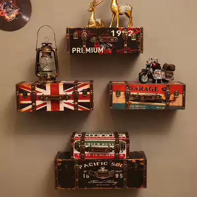 Industrial style bar dining room wall decoration pendant retro living room wall Wall clothing store decoration rack