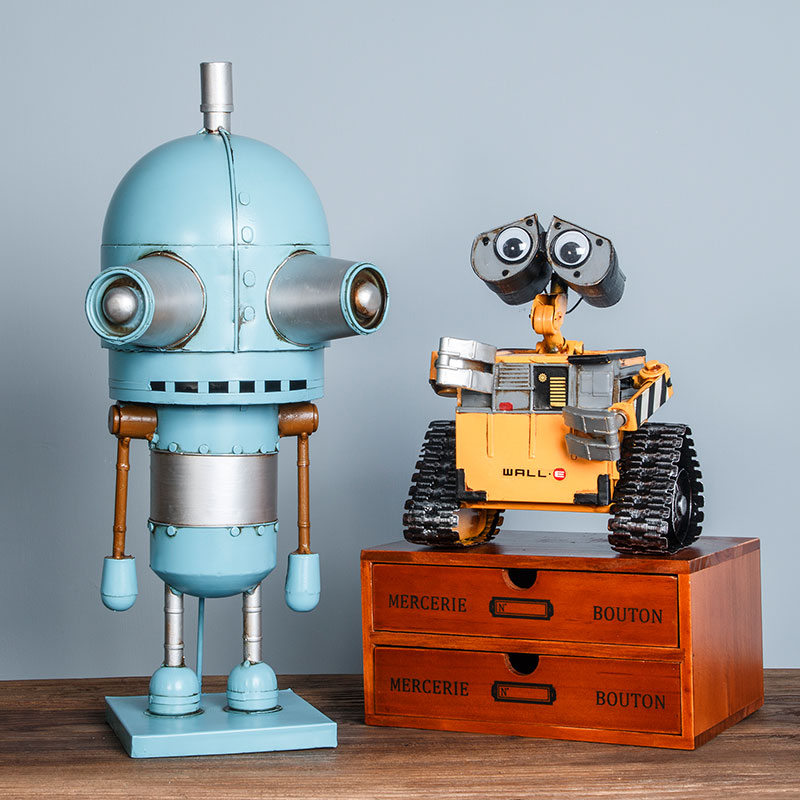 Wali Robot Total Mobilization Retro Iron Model Pendulum Cafe Bar Shop Shop Window Dining Room Separator Furnishing