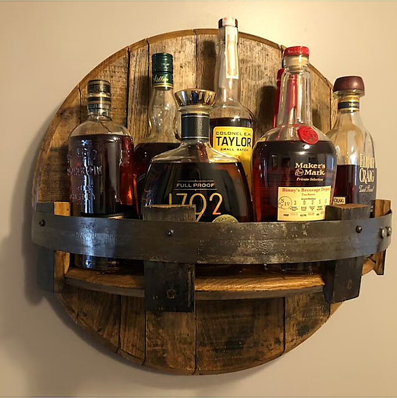 Retro Industrial Style Wall-Mounted Wine Rack, Wine and Red Wine Storage Rack, Bar and Restaurant Artificial Wine Props, Wall Decoration