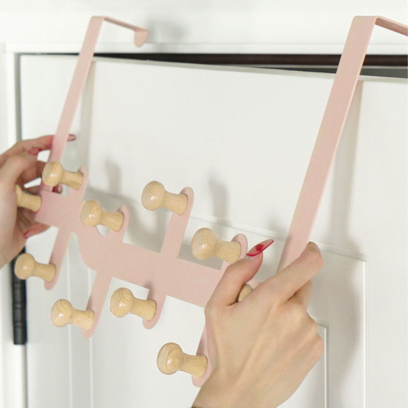 Room door hooks door rear rack girls room door rear hanger clothes hanger clothes in door free of punch hanging clothes hanger-Taobao